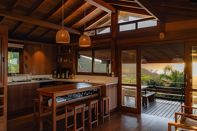 Buda da Lagoa 1, Vista al mar a 90m Praia do Rosa