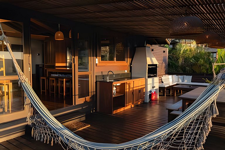 Buda da Lagoa 1, Vista al mar a 90m Praia do Rosa