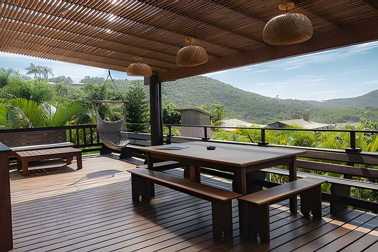 Buda da Lagoa 1, Vista al mar a 90m Praia do Rosa